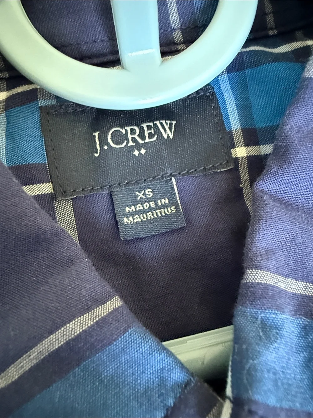 J Crew Men's Blue Plaid Button-Down Shirt